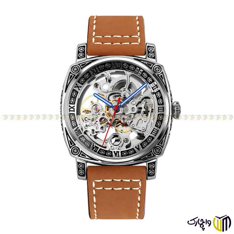 ساعت-مچی-عقربه-ای-اتومات--اسکمی-کد-9271-رنگ-قهوه-ای ساعت مچی عقربه ای مردانه اسکمی مدل 9271 قهوه ای