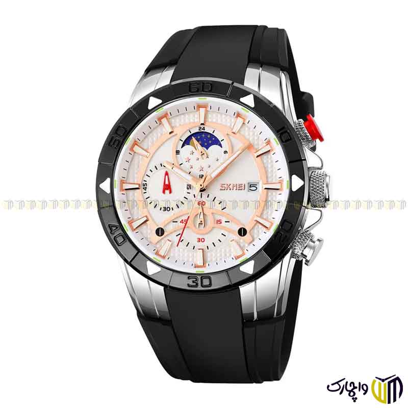 ساعت-مچی-عقربه-ای-کوارتز-مردانه-کرنو-برند-اسکمی-کد-9270-رنگ-سفید-نقره-ای ساعت مچی عقربه ای مردانه اسکمی مدل 9270 سفید نقره ای