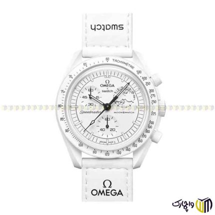 ساعت مچی عقربه ای اسپرت امگا سواچ مدل MOONPHASE – FULL MOON ماه