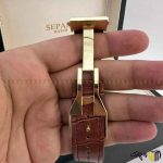 ساعت مچی عقربه ای مردانه اتومات برند پتک فیلیپ طرح 1101 رنگ طلایی قهوه ای