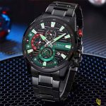 ساعت مچی عقربه ای کوارتز کرنوگراف مردانه برند کارن کد 8415 رنگ مشکی سبز