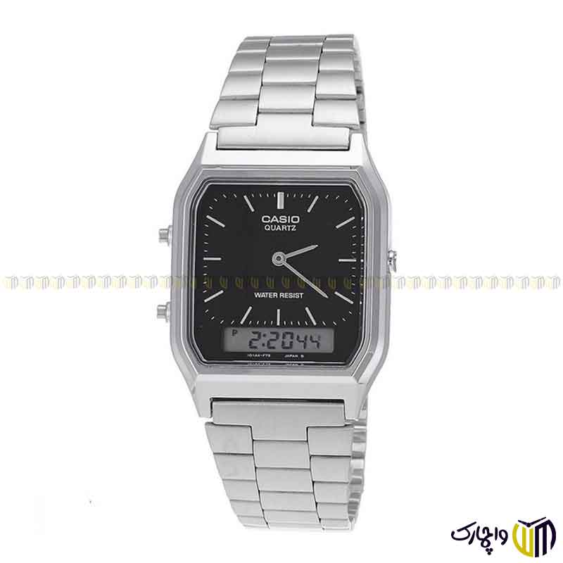 ساعت-مچی-عقربه-ای-دیجیتالی-اسپرت-برند-کاسیو-طرح-a230-رنگ-نقره-ای-مشکی- ساعت مچی عقربه ای دیجیتالی اسپرت برند کاسیو طرح a230 رنگ نقره ای مشکی 