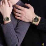 ساعت مچی عقربه ای کوارتز ست برند نیوی فورس کد 8039 رنگ طلایی نقره ای مشکی