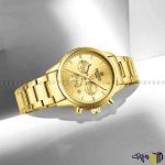 ساعت مچی عقربه ای کوارتز کرنوگراف مردانه برند نیوی فورس 8076 رنگ تمام طلایی