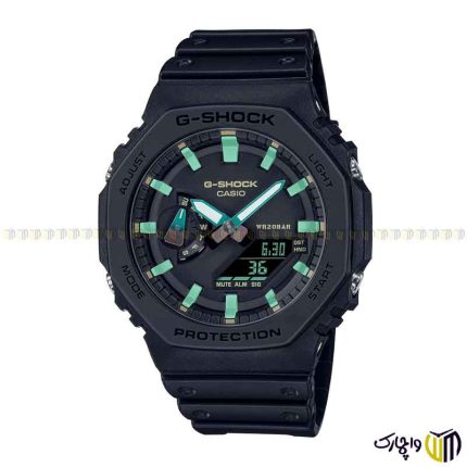 ساعت مچی دو زمانه برند جی شاک کد ‏GA 2100RC 1AER‎‏ مشکی آبی
