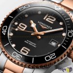 ساعت مچی عقربه ای اتومات برند لانژین رفرنس ‏hydroconquest‏ رنگ رزگلد نقره ای صفحه مشکی