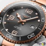 ساعت مچی عقربه ای اتومات برند لانژین سری ‏hydroconquest‏ رنگ رزگلد نقره ای صفحه خاکستری