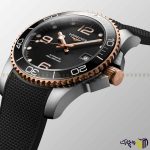 ساعت مچی عقربه ای اتومات برند لانژین طرح ‏hydroconquest‏ رنگ نقره ای مشکی بند سیلیکونی
