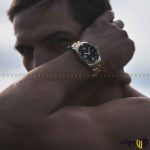 ساعت مچی عقربه ای اتومات برند لانژین مدل ‏hydroconquest‏ رنگ طلایی نقره ای صفحه مشکی