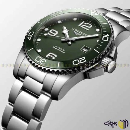 ساعت مچی عقربه ای اتومات برند لونژین کد ‏hydroconquest‏ رنگ نقره ای سبز
