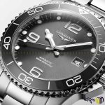 ساعت مچی عقربه ای اتوماتیک برند لونژین طرح ‏hydroconquest‏ رنگ نقره ای خاکستری