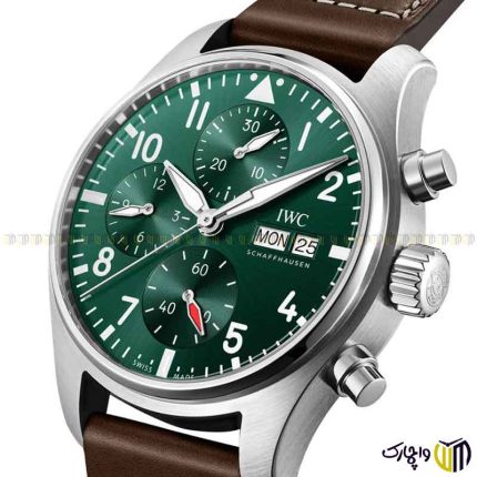 ساعت مچی عقربه ای مردانه برند ‏iwc‏ سری ‏IW381103‎‏ رنگ قهوه ای سبز