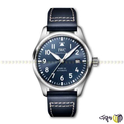 ساعت مچی عقربه ای مردانه برند ‏iwc‏ طرح 8203 رنگ سرمه ای نقره ای
