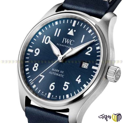 ساعت مچی عقربه ای مردانه برند ‏iwc‏ مدل 8203 رنگ سرمه ای نقره ای