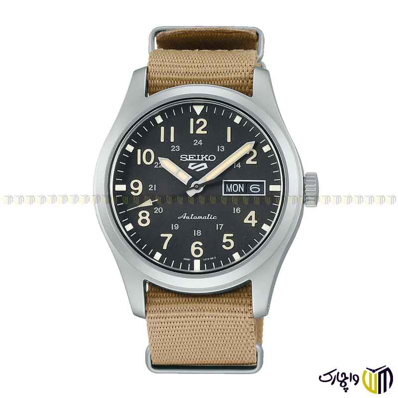 ساعت-مچی-عقربه ای-مردانه-برند-سیکو-سری-5-کد-SRPJ83K-رنگ-قهوه-ای-مشکی ساعت مچی عقربه ای مردانه برند سیکو سری 5 کد SRPJ83K رنگ قهوه ای مشکی