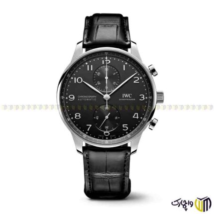 ساعت مچی عقربه ای مردانه کرنوگراف برند ‏iwc‏ کد ‏IW371609‎‏ رنگ نقره ای مشکی