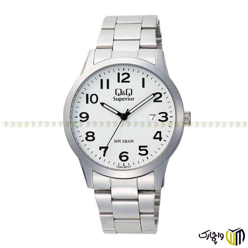 ساعت-مچی-عقربه-ای-مردانه-کوارتز-برند-کیو-اند-کیو-Q&Q-مدل-C51A-002VY-رنگ-سفید-نقره-ای ساعت مچی عقربه ای مردانه کوارتز برند کیو اند کیو Q&Q مدل C51A 002VY رنگ سفید نقره ای