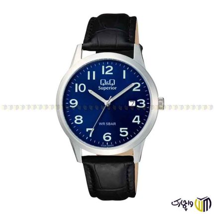 ساعت مچی عقربه ای مردانه کوارتز برند کیو اند کیو ‏Q&Q‏ مدل ‏C52A 005VY‎‏ رنگ مشکی سرمه ای