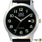 ساعت مچی عقربه ای مردانه کوارتز برند کیو اند کیو ‏Q&Q‏ کد ‏Q59A 006PY‎‏ رنگ مشکی نقره ای