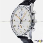 ساعت مچی عقربه ای کرنوگراف برند ‏iwc‏ رفرنس ‏IW371604‎‏ رنگ مشکی سفید رزگلد