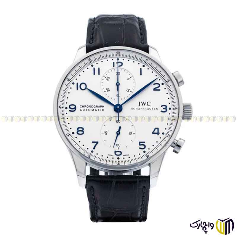 ساعت-مچی-عقربه-ای-کرنوگراف-برند-iwc-طرح-IW371446-رنگ-مشکی-سفید ساعت مچی عقربه ای کرنوگراف برند iwc طرح IW371446 رنگ مشکی سفید