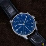ساعت مچی عقربه ای کرنوگراف برند ‏iwc‏ کد ‏IW371432‎‏ رنگ مشکی نقره ای سرمه ای