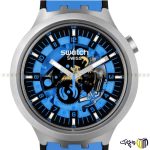 ساعت مچی عقربه ای کوارتز اسپرت برند سواچ طرح ‏AZURE BLUE DAZE SB07S106‎