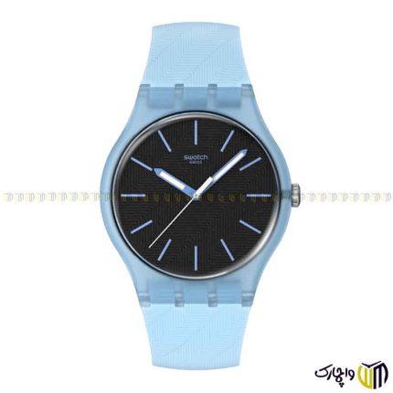 ساعت مچی عقربه ای کوارتز اسپرت برند سواچ طرح ‏BLUE MOVES SO29L101‎