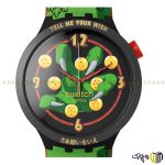 ساعت مچی عقربه ای کوارتز اسپرت برند سواچ طرح ‏SHENRON X SWATCH Sb01z102‎