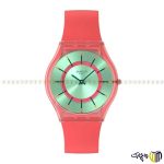 ساعت مچی عقربه ای کوارتز اسپرت برند سواچ کد ‎ MINTY MANGO DREAM SS08P111‎