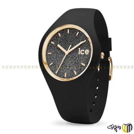 ساعت مچی عقربه ای کوارتز زنانه برند ‏ice‏ سری 001356 رنگ مشکی طلایی اکلیلی