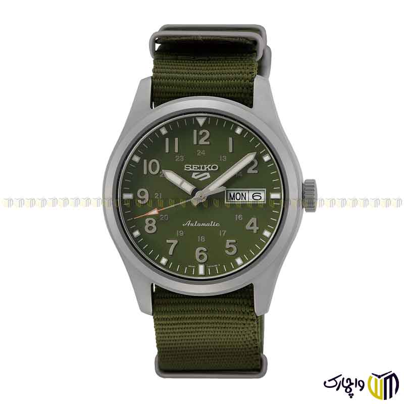 ساعت-مچی-عقربه ای-کوارتز-مردانه-برند-سیکو-مدل-5-سری-SRPJ83K-رنگ-سبز ساعت مچی عقربه ای کوارتز مردانه برند سیکو مدل 5 سری SRPJ83K رنگ سبز