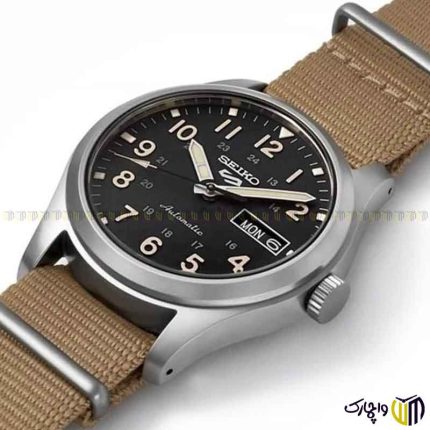 ساعت مچی عقربه کوارتز مردانه برند سیکو سری 5 کد ‏SRPJ83K‏ رنگ قهوه ای مشکی