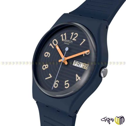 ساعت مچی عقربه ای اسپرت کوارتز برند سواچ مدل ‏TRENDY LINES AT NIGHT SO28I700‎