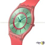 ساعت مچی عقربه ای کوارتز اسپرت برند سواچ کد ‎ MINTY MANGO DREAM SS08P111‎