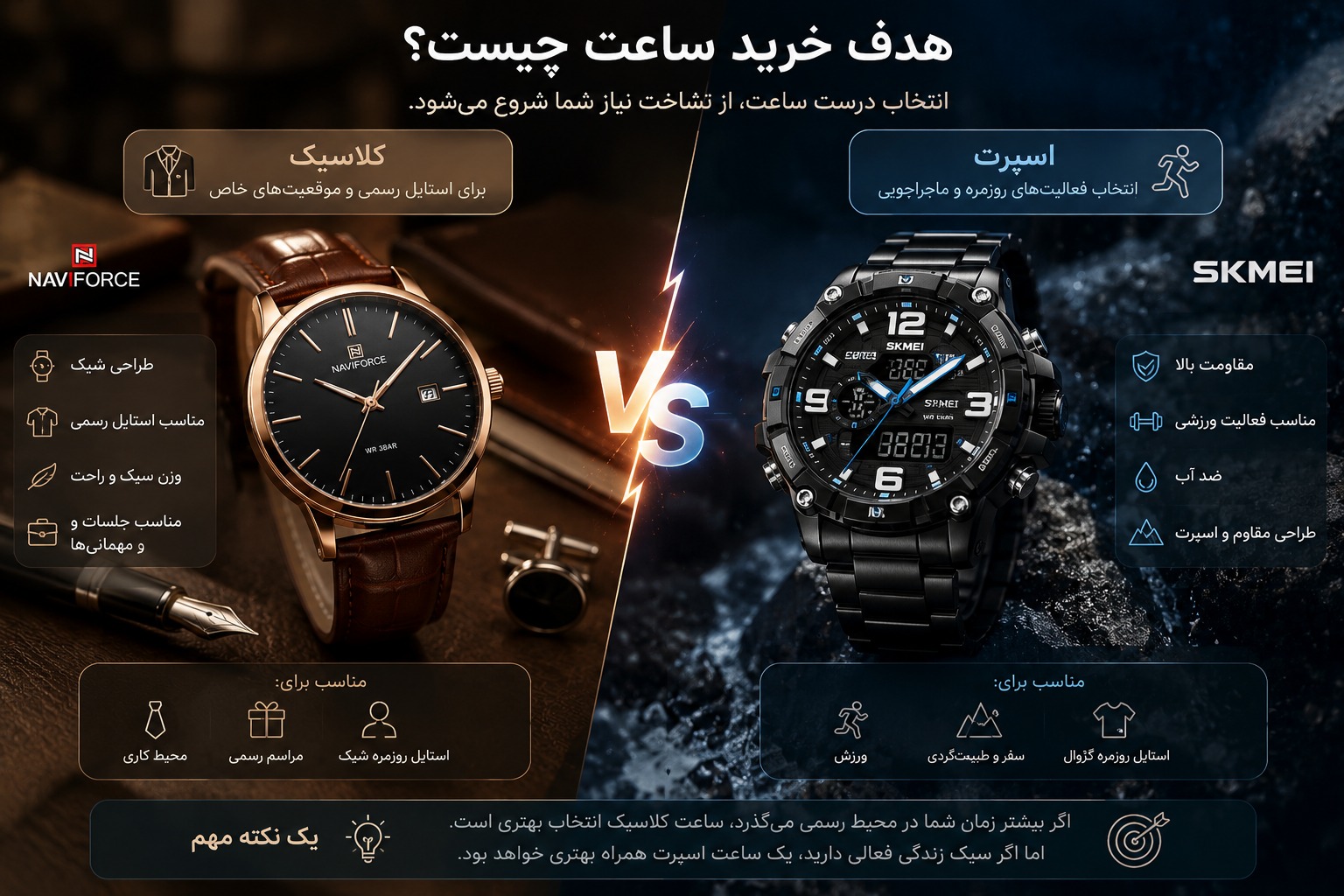 چگونه نوع ساعت را برای خرید انتخاب کنیم